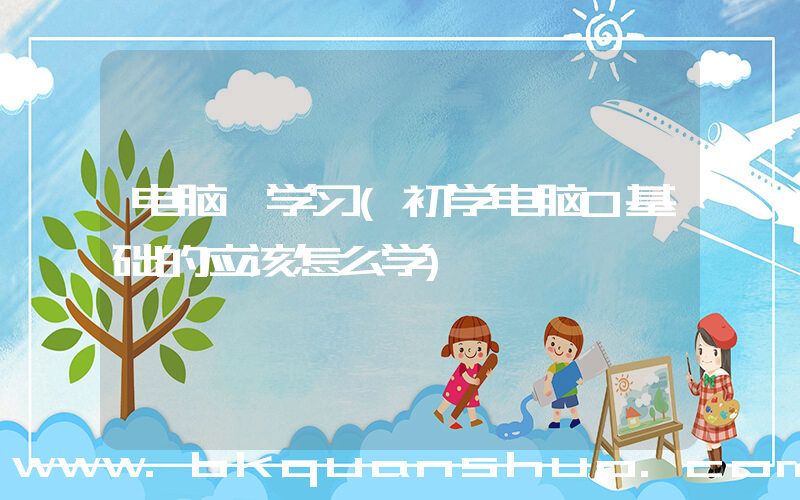 电脑 学习(初学电脑0基础的应该怎么学)